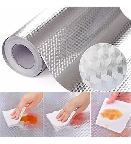 PAPEL ADHESIVO COCINA ALUMINIO